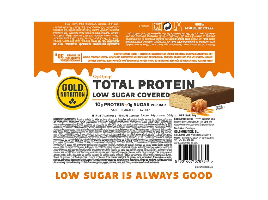 BARRA GOLDNUTRITION COBERTURA CARAMELO SALGADO 30 G