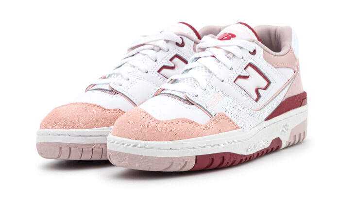 New Balance 550 White Scarlet Pink - 48h Delivery