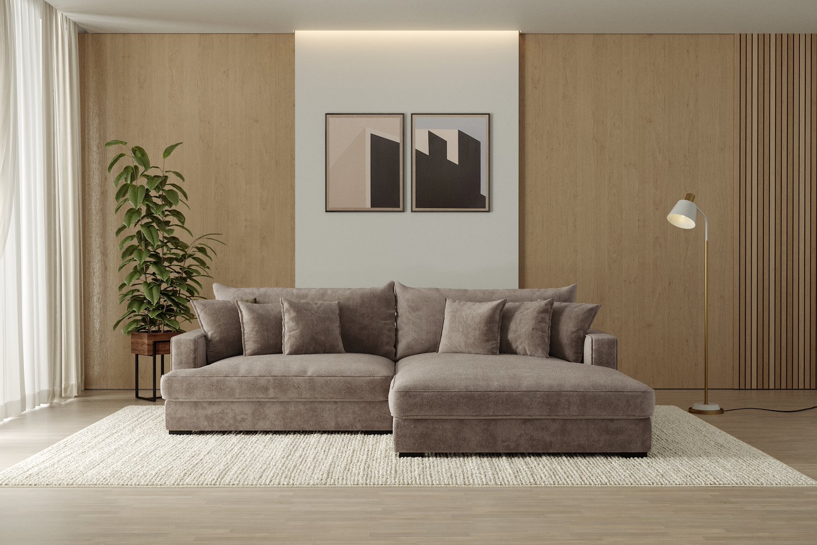 Rossi Lux 2-seter med XL sjeselong høyre Rossi Lux 2-seter med XL sjeselong høyre