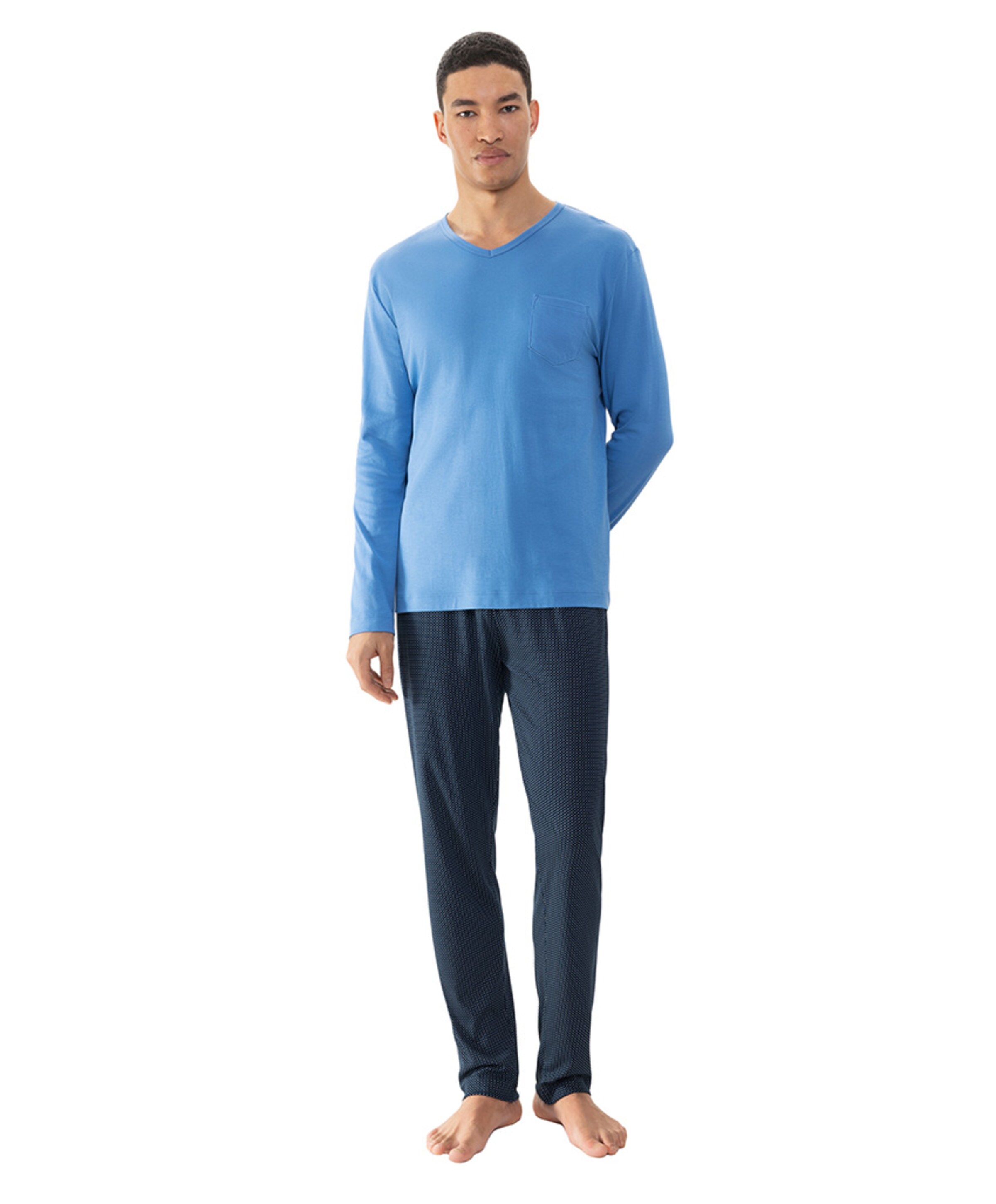 Mey Heren pyjamaset blauw