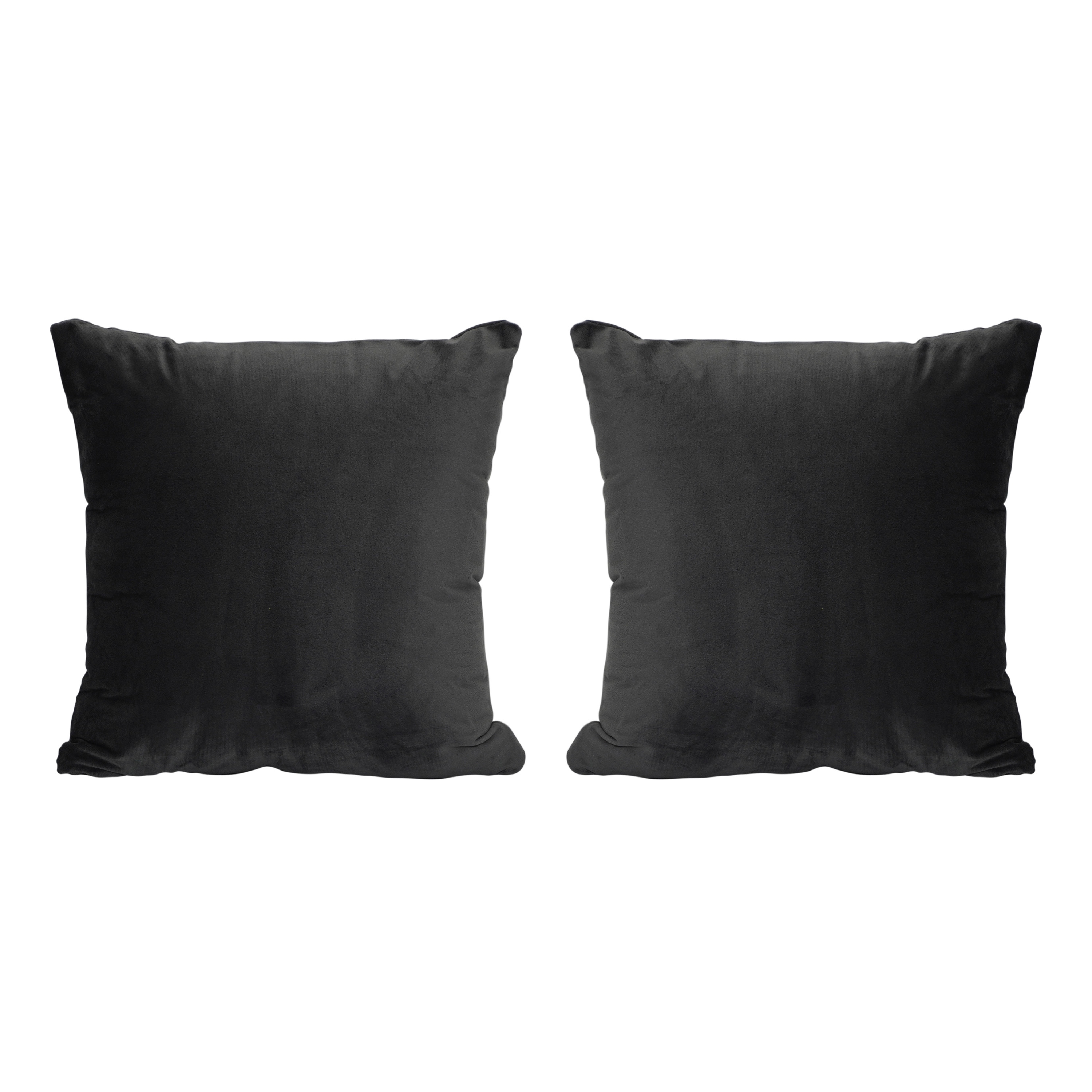 Kissenbezug Samt MODESTO 2er Set 45 x 45 cm anthrazit