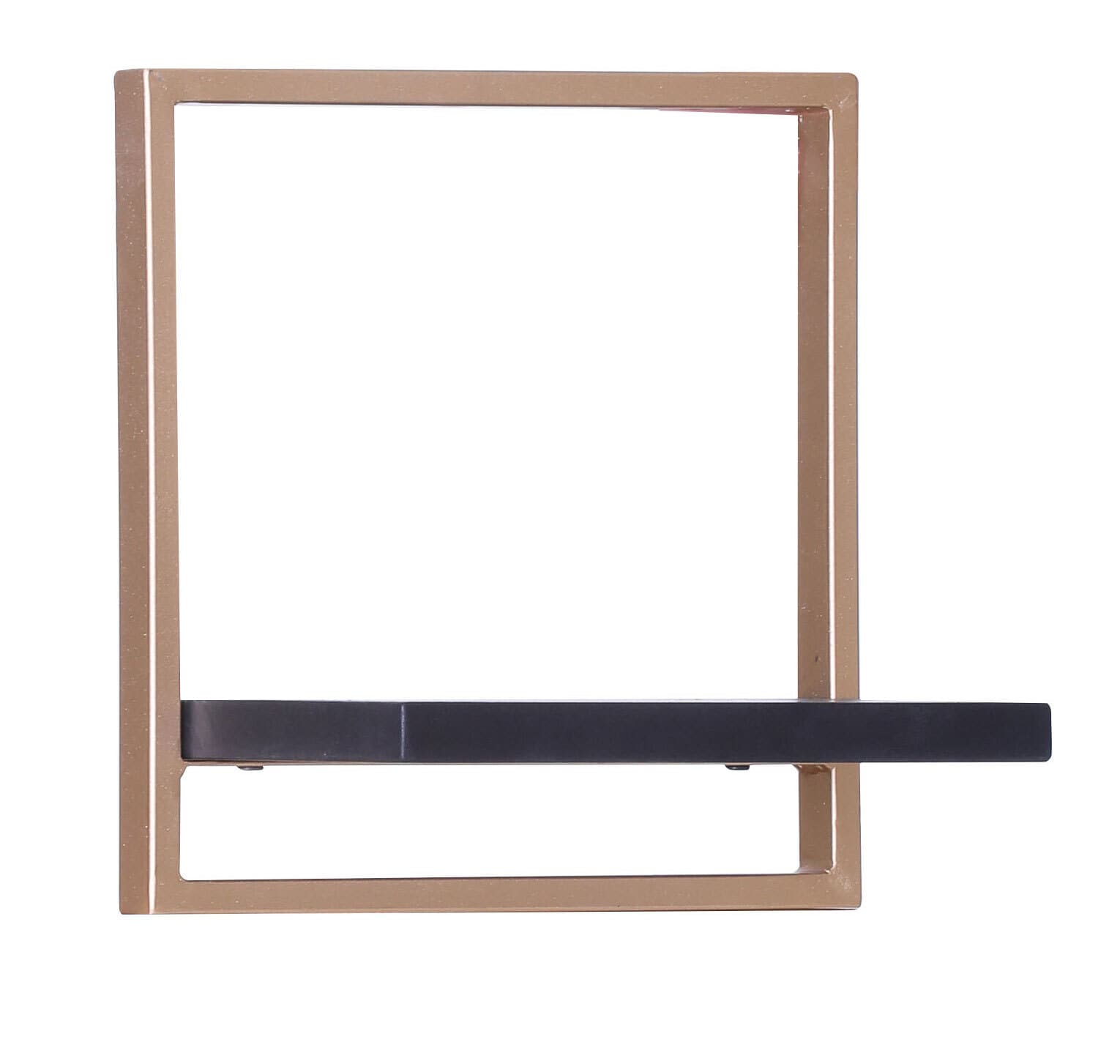 INTERhome Wandregal PORTO 35 x 35 cm goldfarbig/ schwarz