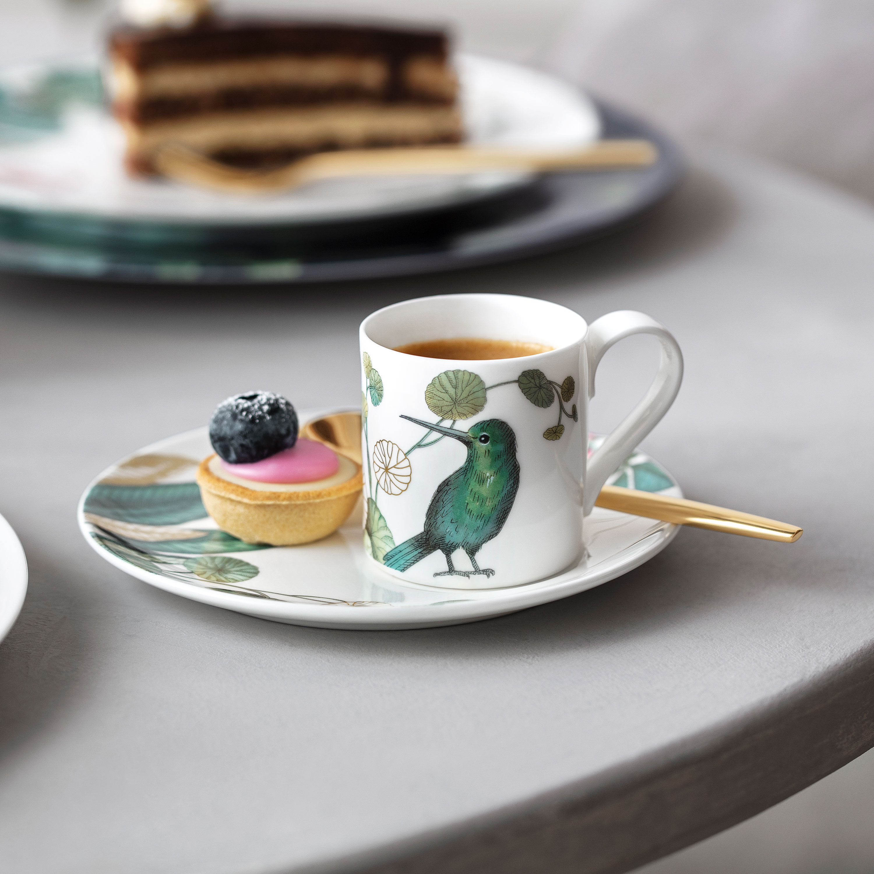 Avarua Espresso cup Multi-colored, 2.1 oz, Premium Bone Porcelain