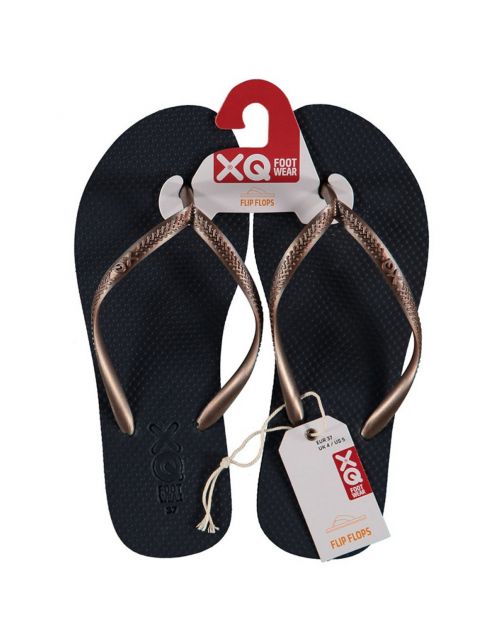 Xq Footwear Teenslippers Dames - Instappers - Navy Assorti