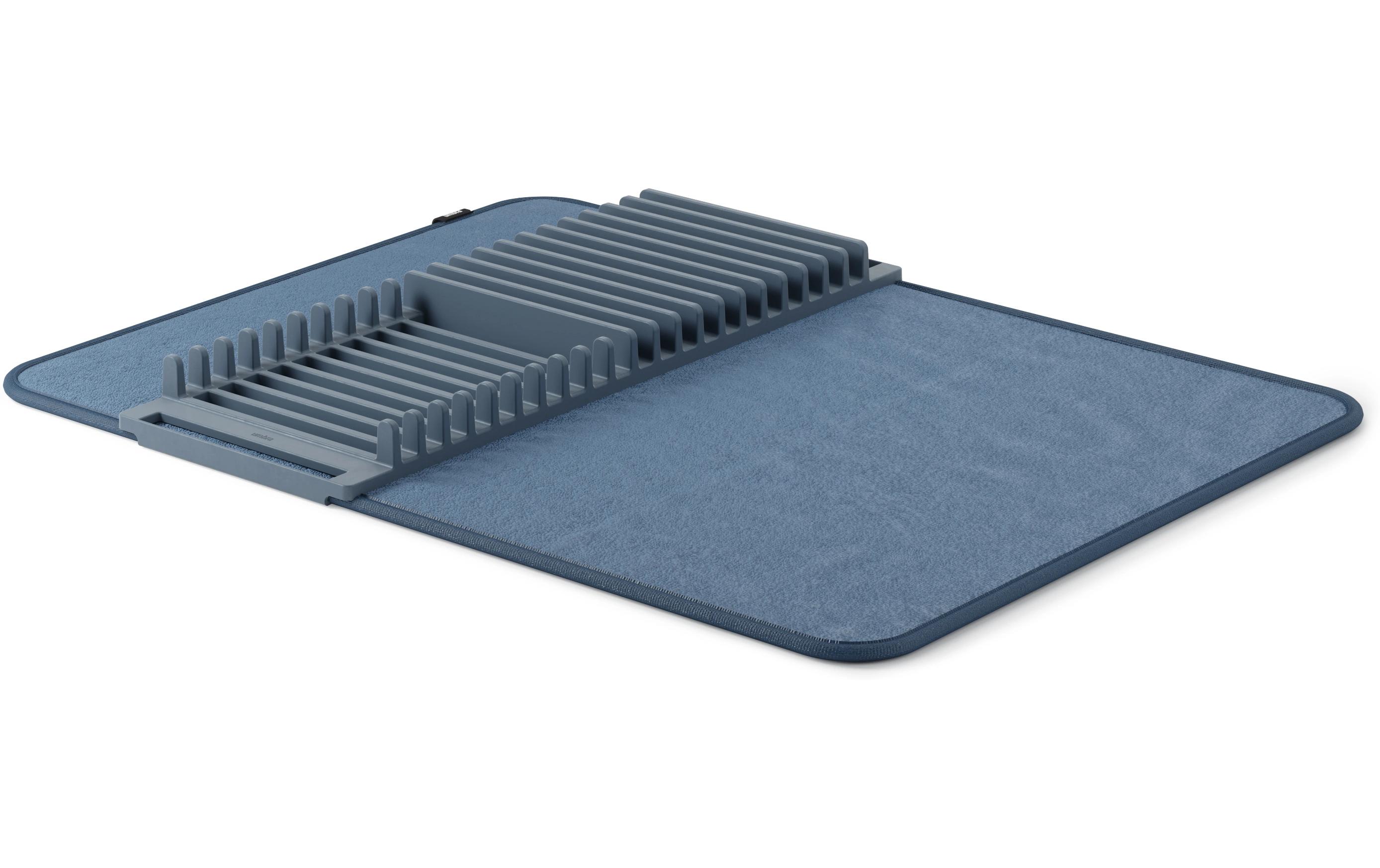 Abtropfgestell Udry DenimGeschirr-Abtropfgestell und Mikrofaser-Abtropfmatte