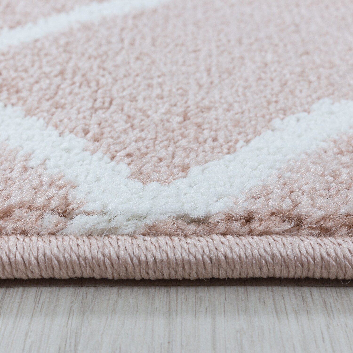 Designer Kurzflor Teppich modern design Wohnzimmer meliert kariert Höhe 10 mm