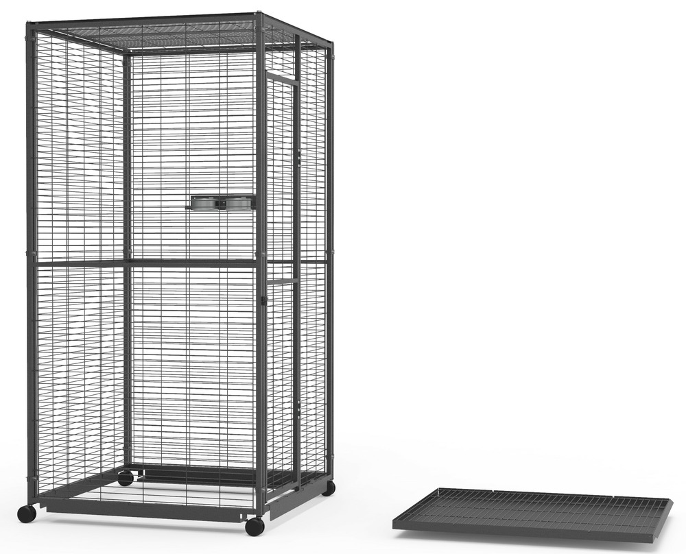 Volière mobile de jardin pour perroquets
