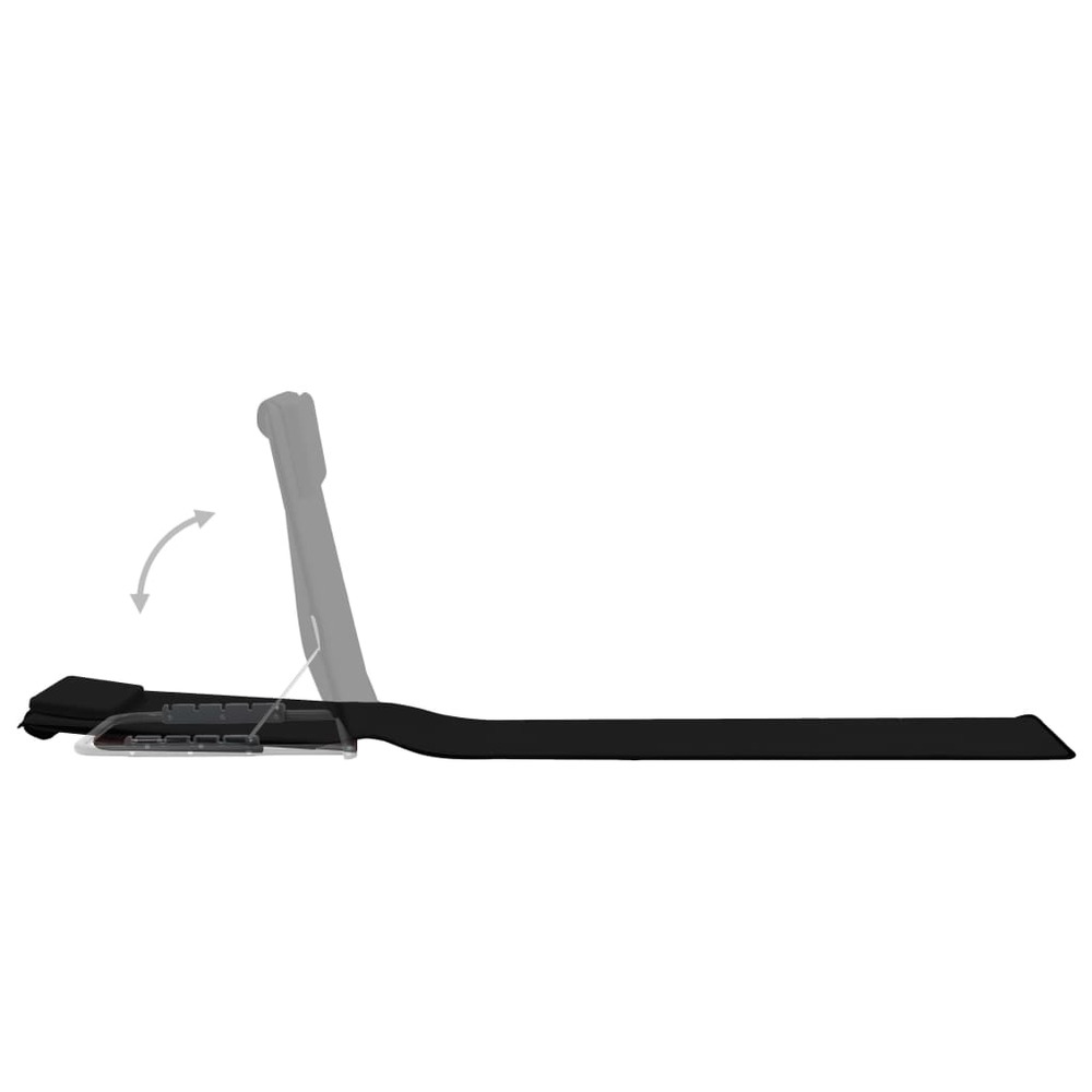 Tapis de plage chaise longue pliables 2 pièces acier et tissu noir