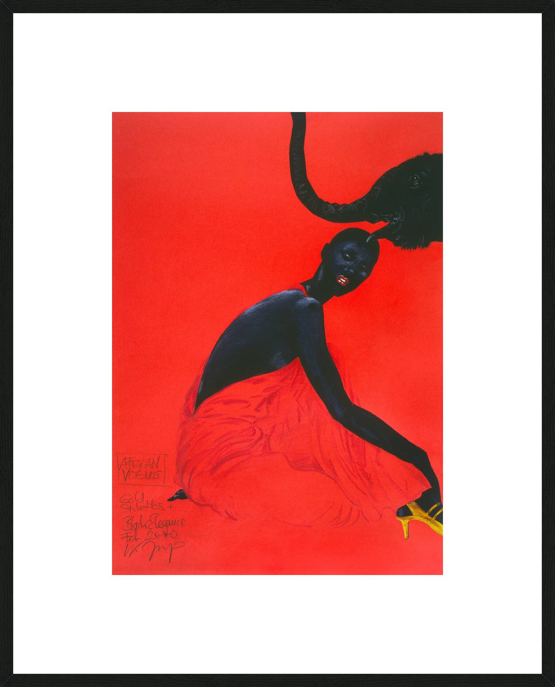 African Vogue - Gold Stilettos & Black by Wolfgang Joop - Limited Edition. Edition of: 100. Signed.