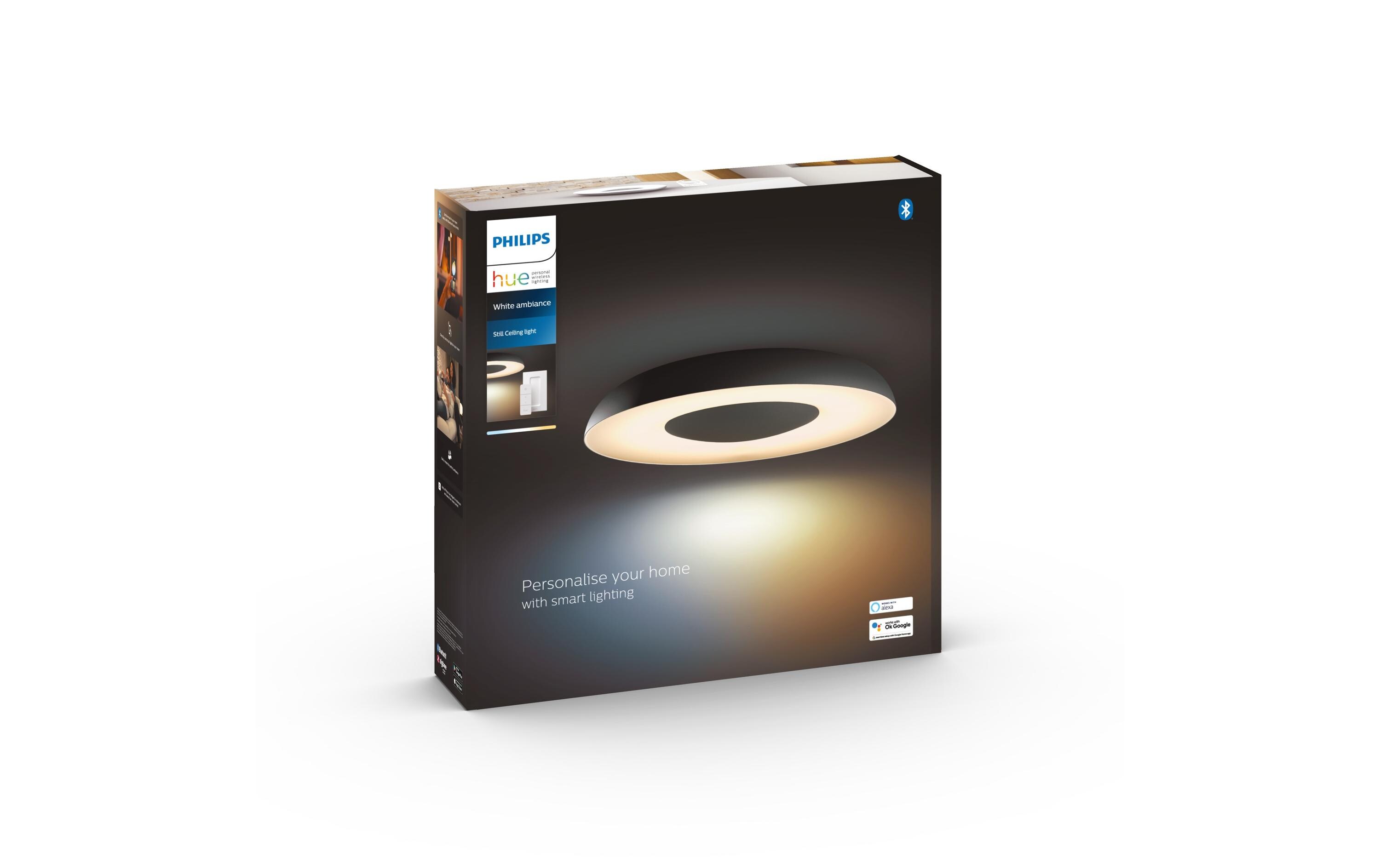 White Amb. Still Deckenleuchte schwarz 2350lm + Dimmschalter<br>LED Deckenlampe