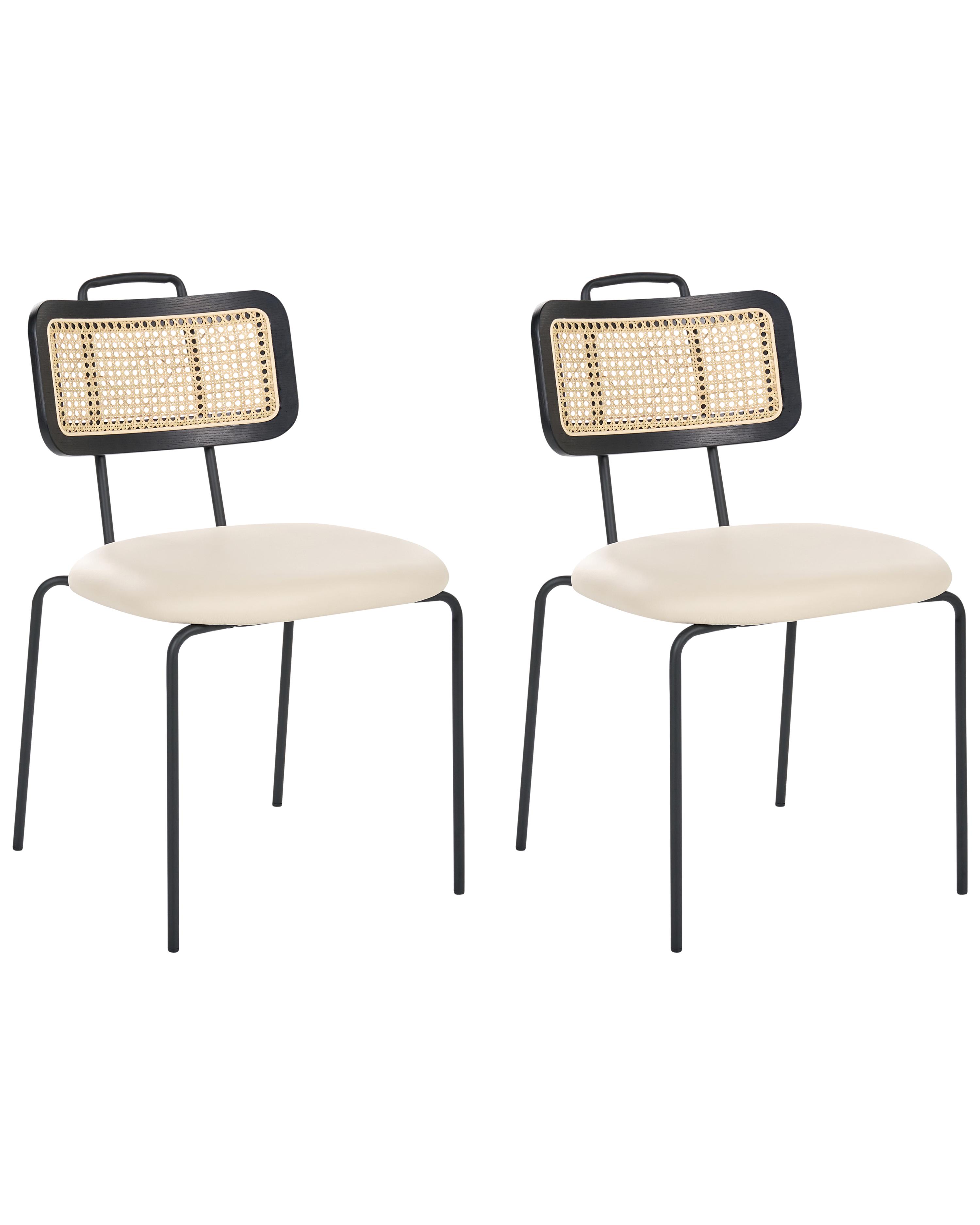 Set van 2 eetkamerstoelen ADELANTO Lichtbeige