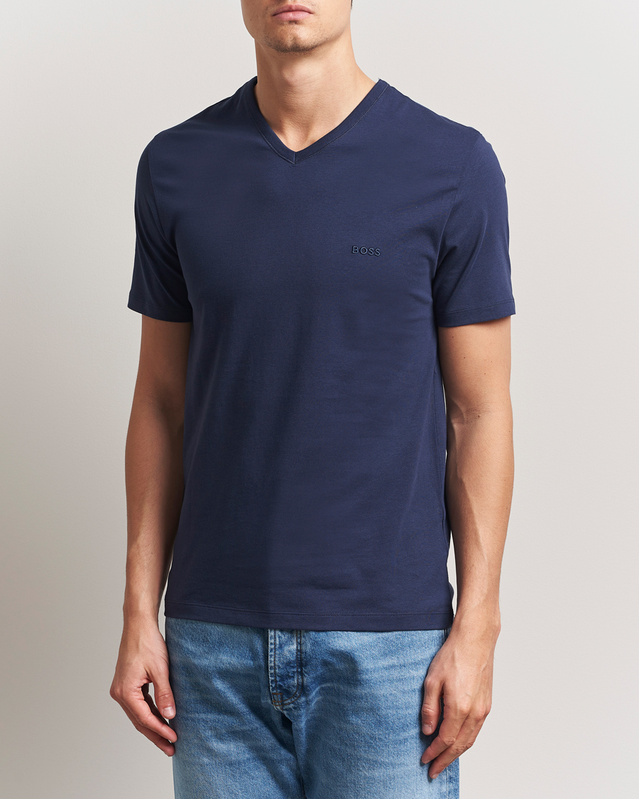 BOSS BLACK 3-Pack V-Neck T-Shirt Black/Blue/Grey