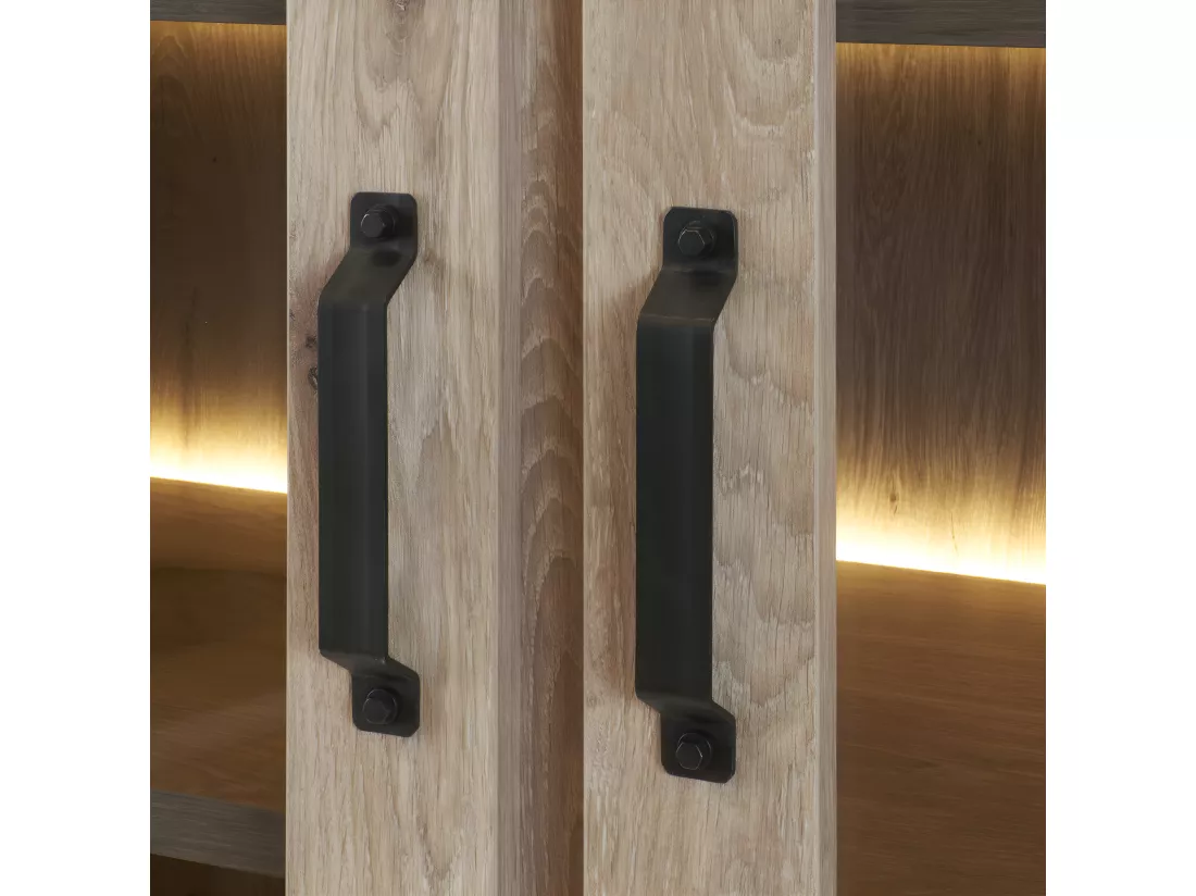 Argentier 4 portes Chêne à Led - MASGOT