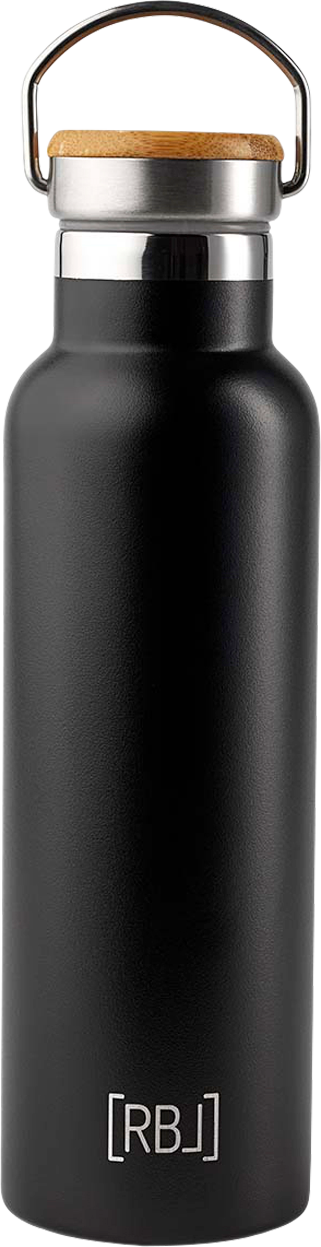 Rebel Outdoor Isolierflasche aus Edelstahl 600 ml schwarz