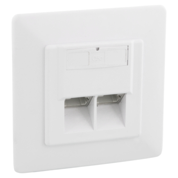 Q-Link UTP contactdoos inbouw dubbelvoudig 8 polig RJ45
