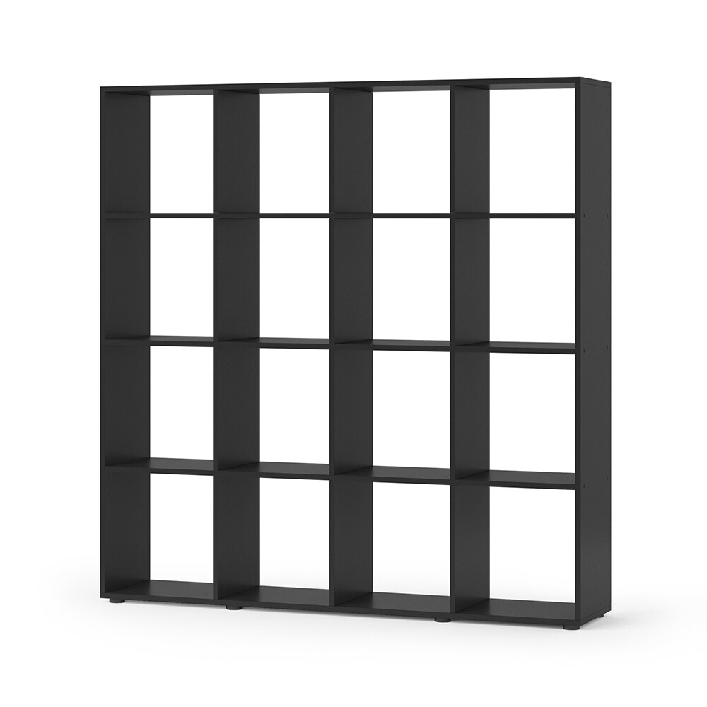 VICCO Raumteiler KARREE 16 Fächer Schwarz - Bücherregal Regal Standregal Büroregal