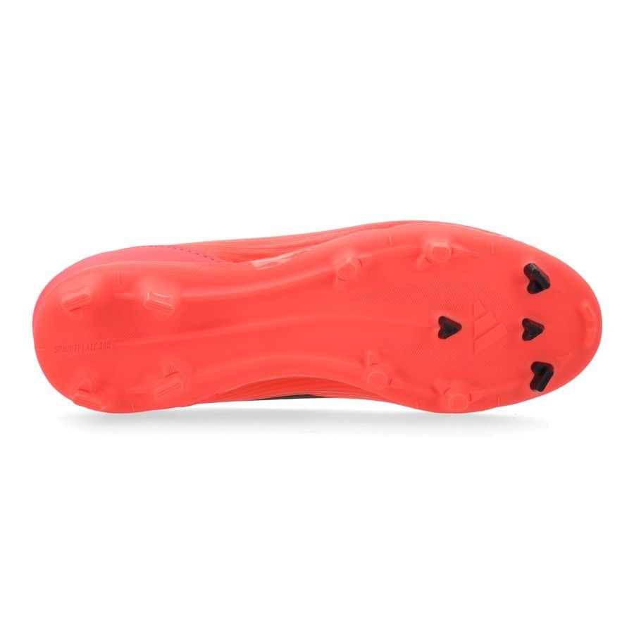 adidas F50 League FG/AG Vivid Horizon - Turbo/Aurora Black/Argenté Enfant