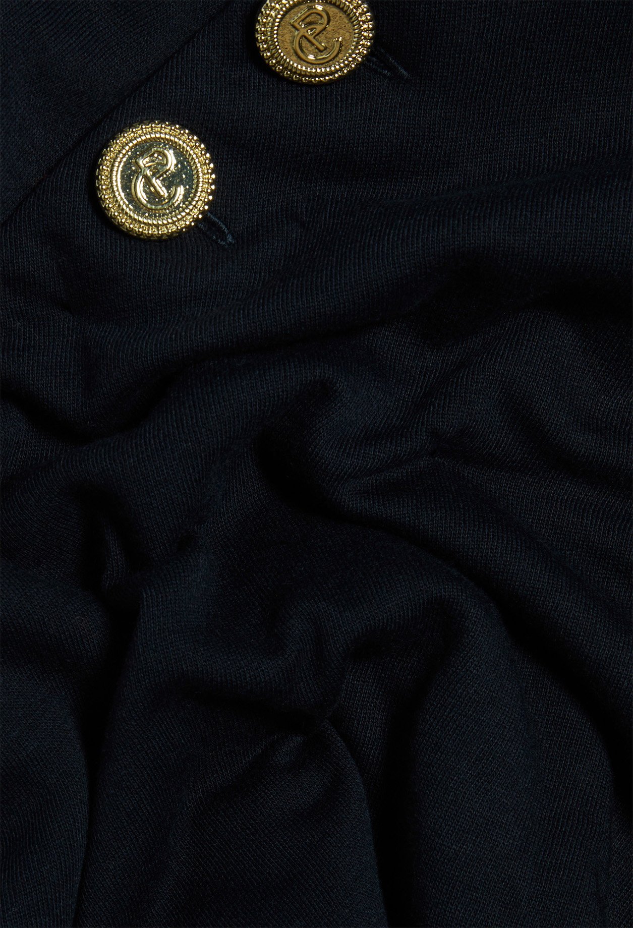 Sweatshirt col boutons marine