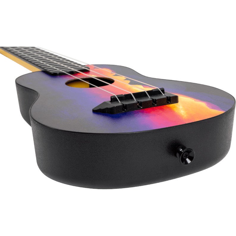 Flight Travel Series TUSL-EE Sunset Elise Ecklund Signature Concert Scale sopraan ukelele met gigbag