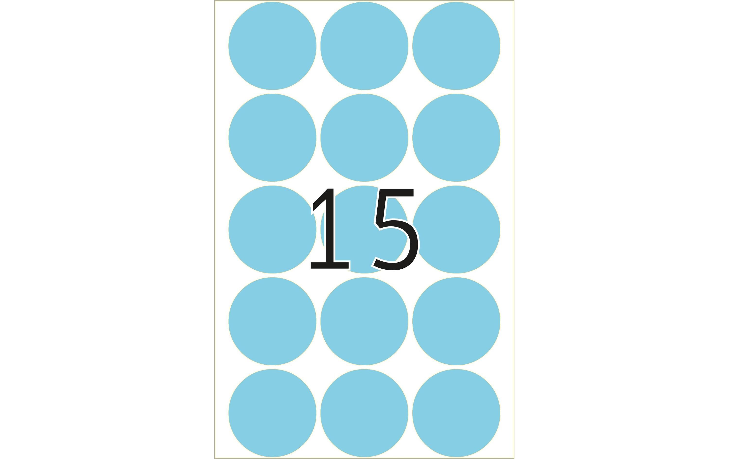 Vielzweck-Etiketten 2273 Blau Ø 32 mm, 32 BlattSelbstklebende Markierungspunkte