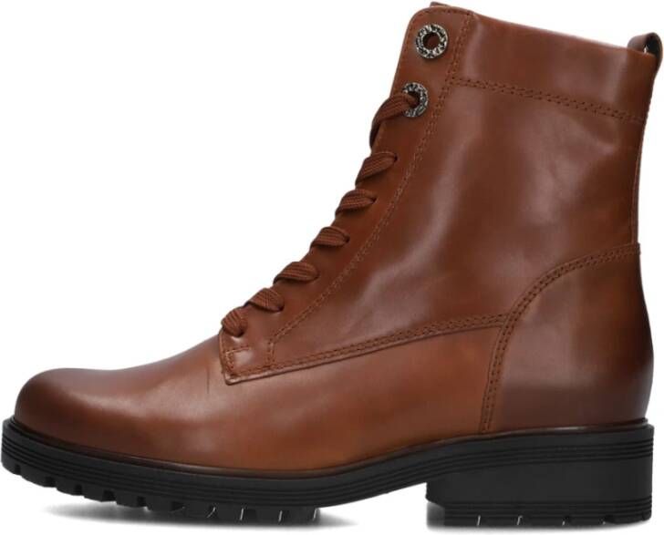 GABOR Veterboots Dames 765.1 Maat: 37 Materiaal: Leer Kleur: Camel