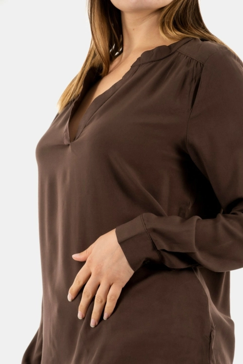 tee shirt manches longues ichi main marron