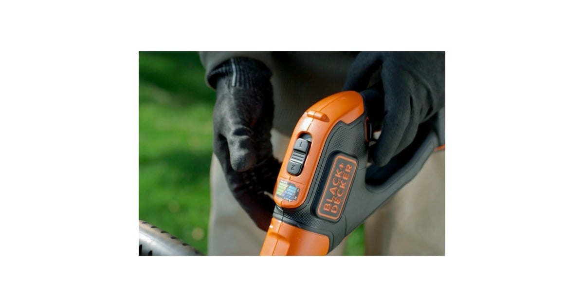 BLACK+DECKER18V Trimmer met 2 messen en accu grastrimmer  (Zwart/oranje, 25 cm, accu inbegrepen)