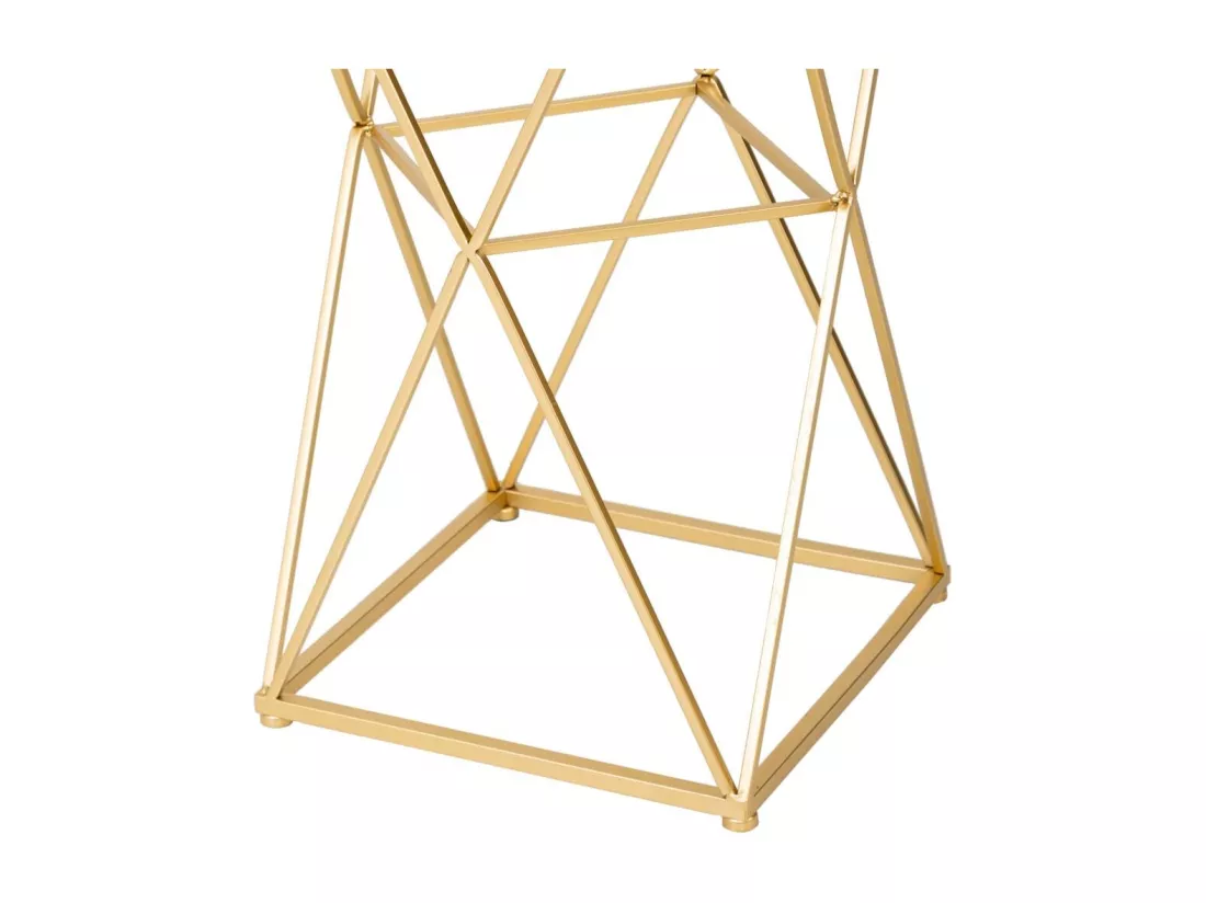 Table d'appoint en métal avec plateau en verre 35x35x70h cm