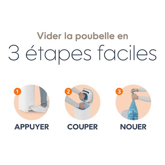 Poubelle à couches select   Blanc        de               Diaper Genie