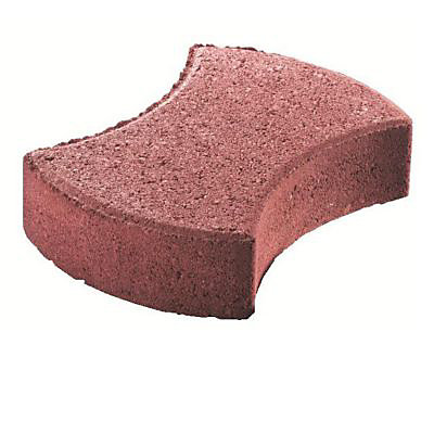 Pavé autobloquant Orbes rouge 12,5 x 12,5 cm, ép.5 cm