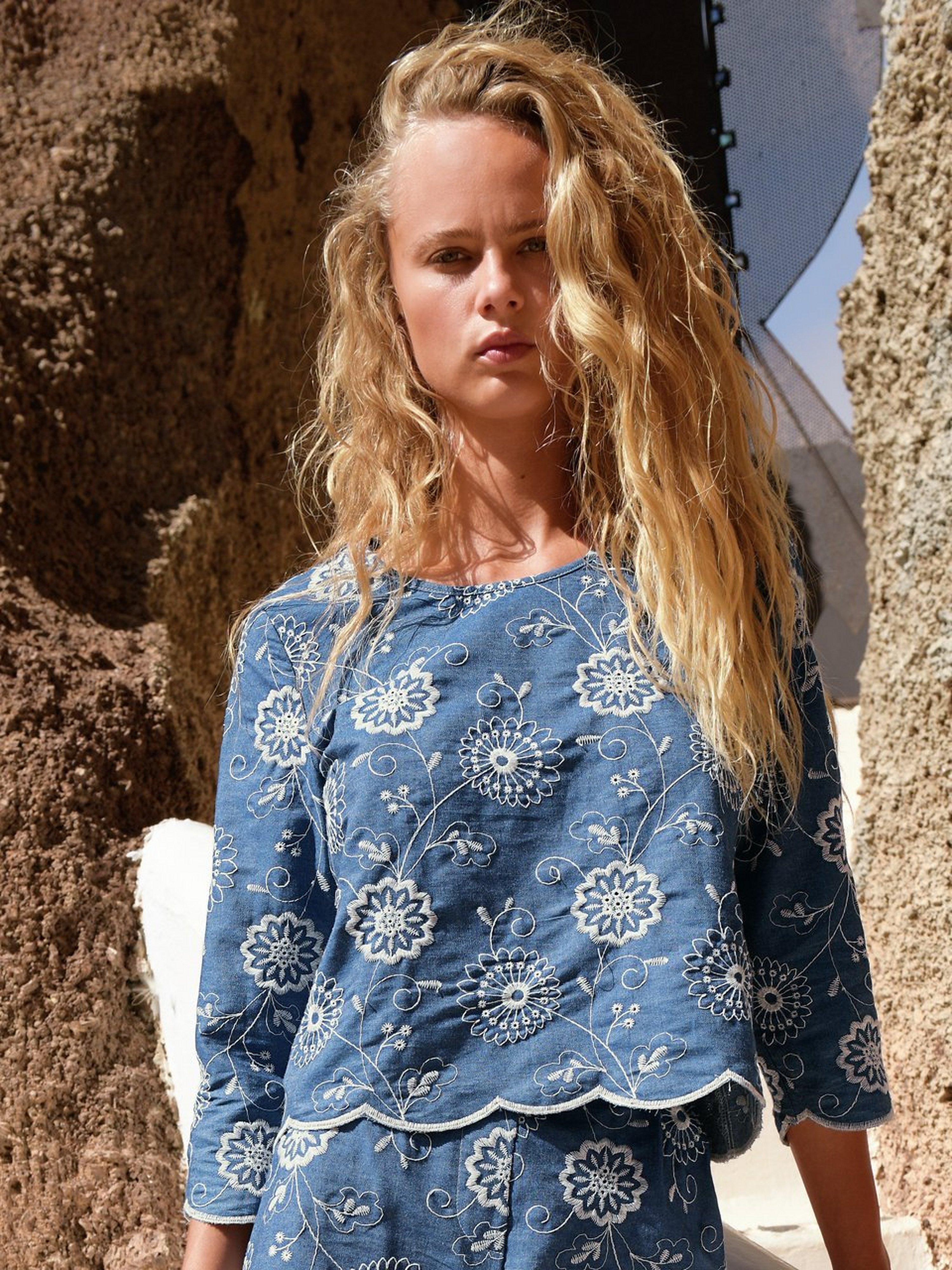 Blusen-Shirt mit 3/4-Arm