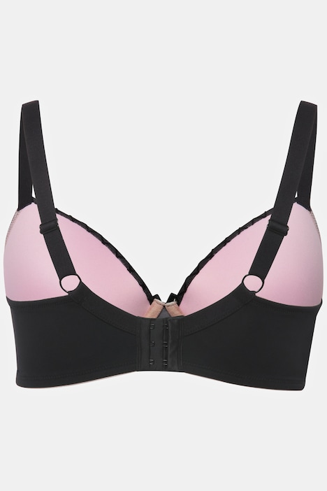 Bügel-BH, Samt-Karo, Mesh, Softschale, Cup B - E