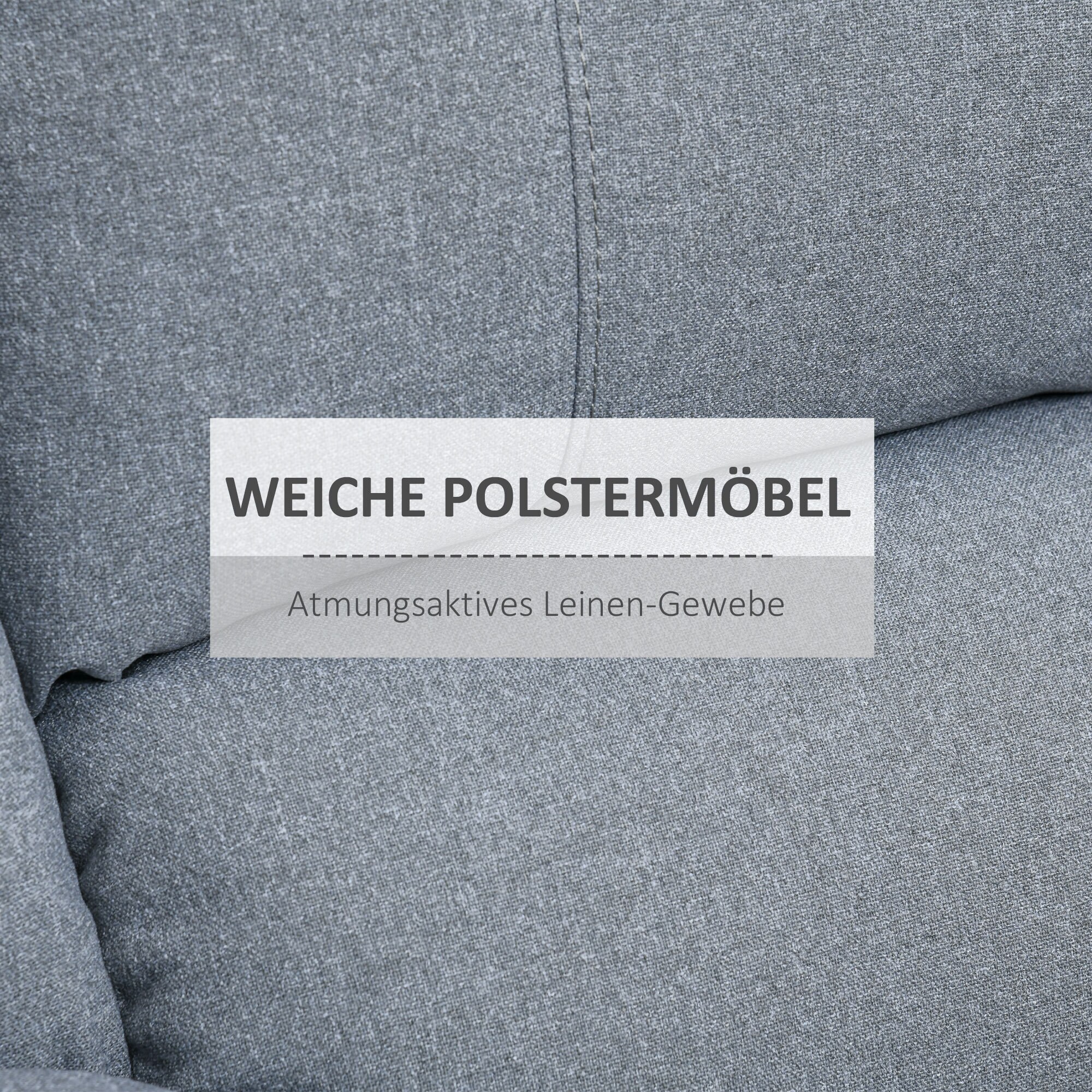 HOMCOM Relaxsessel mit EInstellbarkeitsfunktion grau 90L x 96B x 98H cm