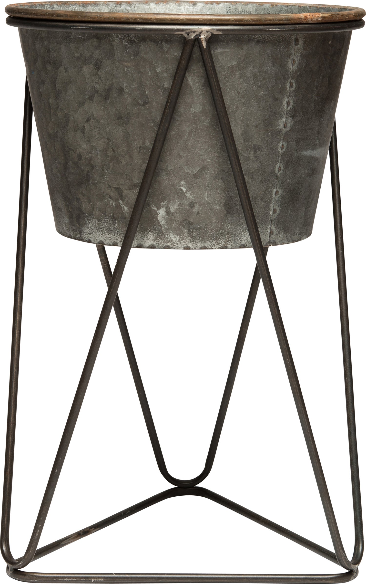 Intratuin bloempot op voet grijs D 32 H 50 cm