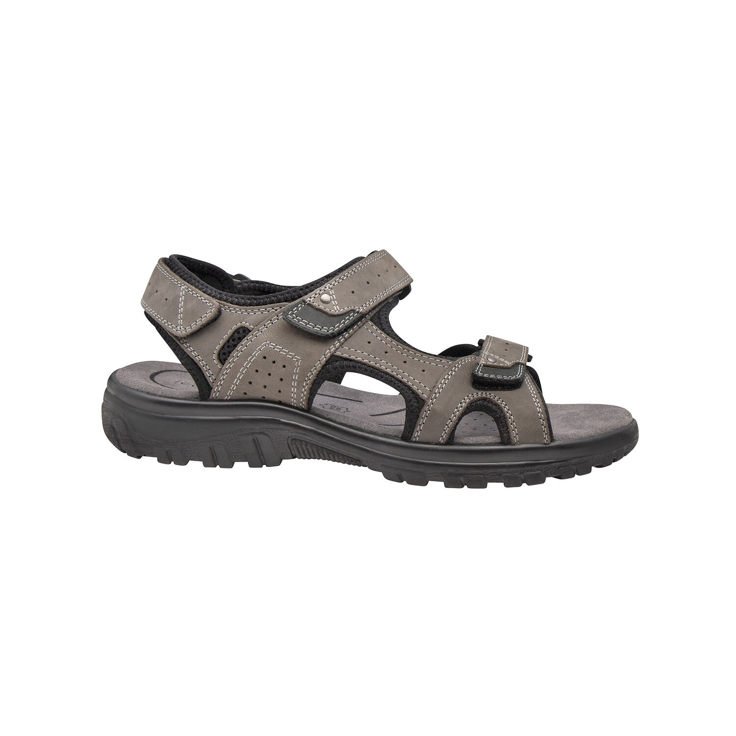 Trekking Sandale Nubuckleder Unisex schwarz