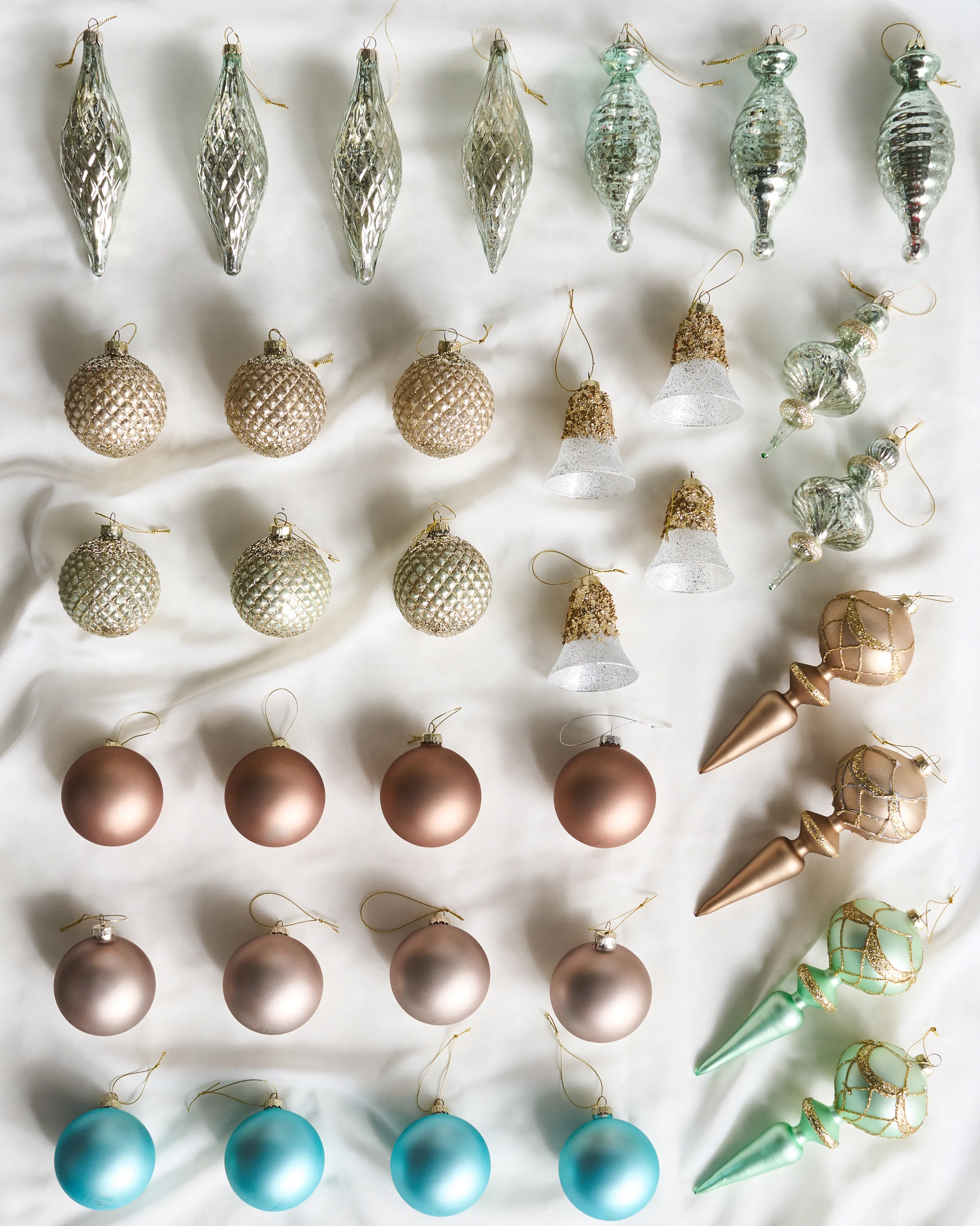 Set van 35 kerstballen FROSTING Glas Meerkleurig