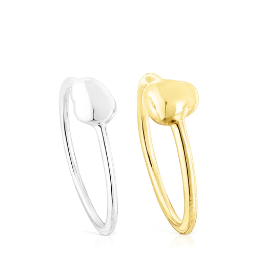 Anéis TOUS Joy Bits em prata com banho de ouro 18k sobre prata.