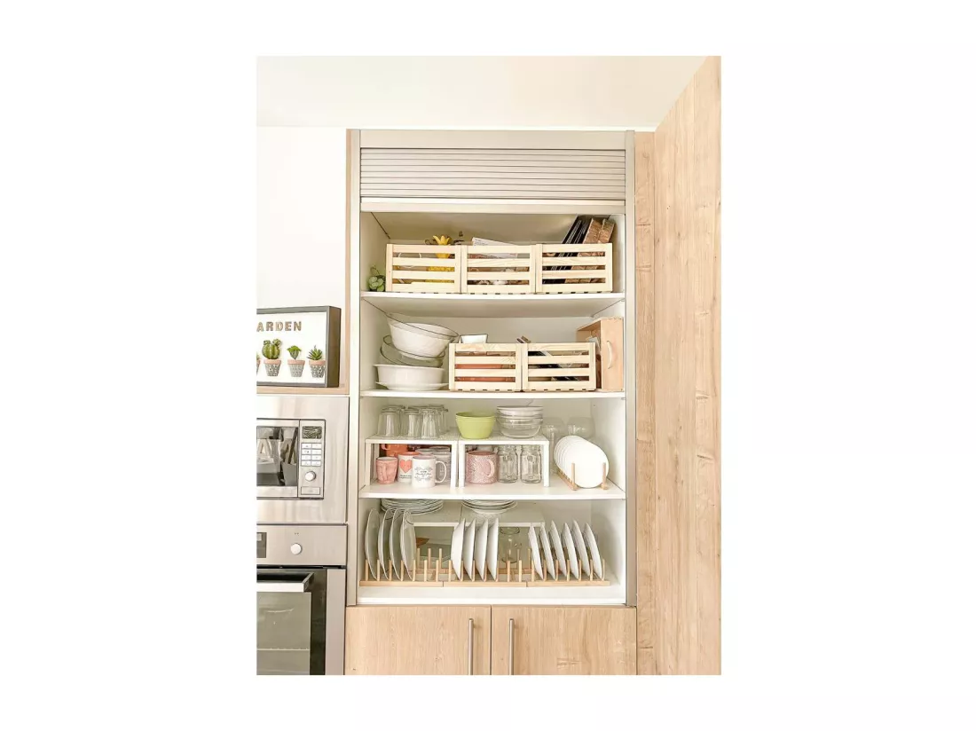 Caisse de rangement en pin brut (Lot de 3)