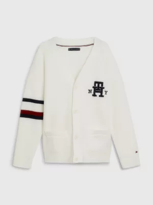 Cardigã TH Monogram Rib-Knit Relaxed Fit