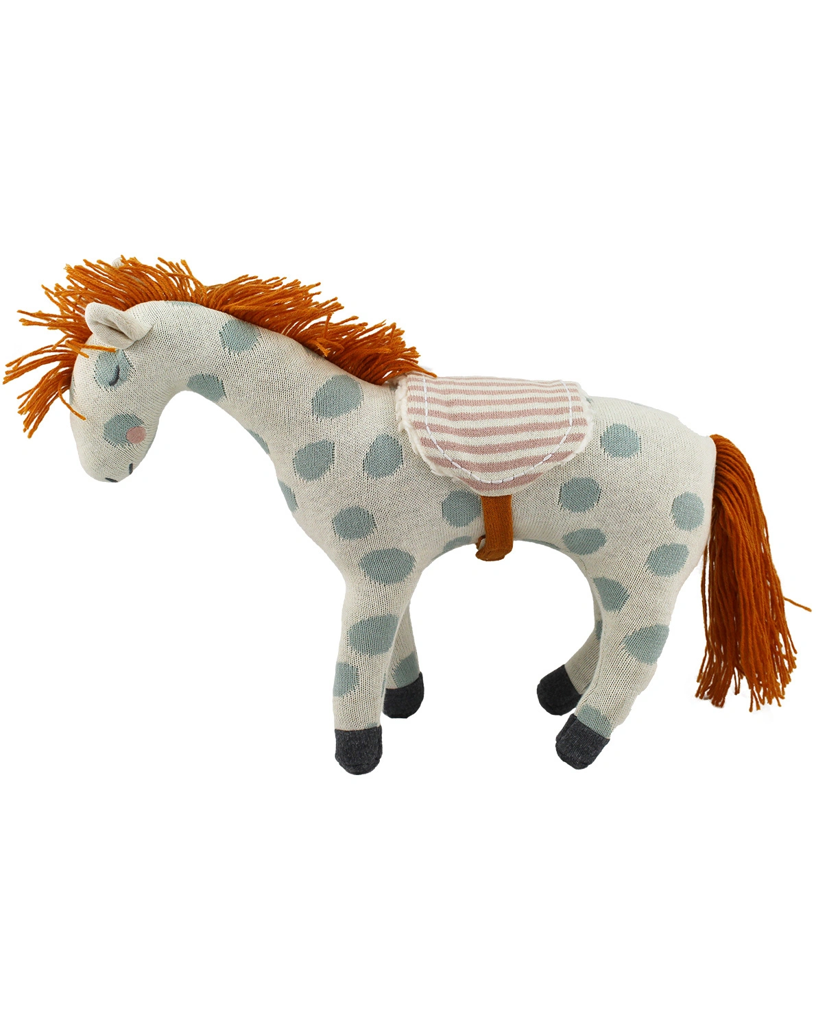 Kuscheltier PFERD (40cm) in creme/blau