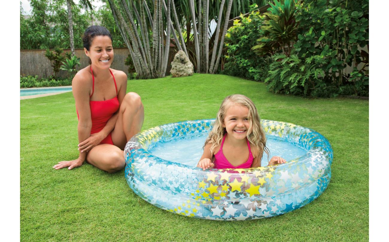 Opblaasplonsbadje met 2 ringen 122x25cm