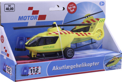 Legetøjs Akutlæge Helikopter Med Lys Og Lyd - 20 CM