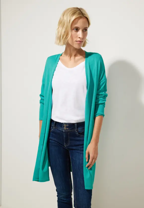 Langer Cardigan - iced green