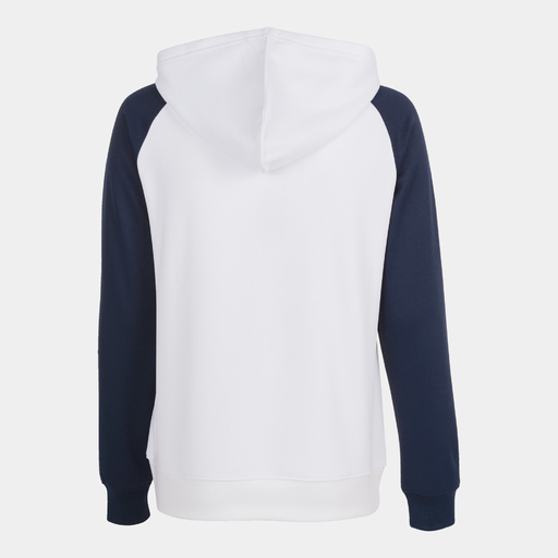 Jaqueta com capuz Joma Academy IV branca e azul marinho