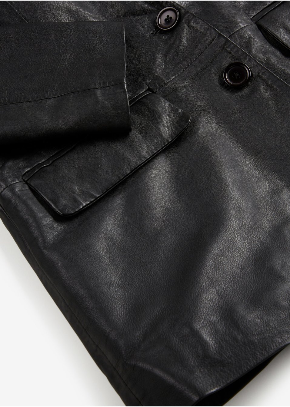 Blazer en cuir nappa d'agneau
