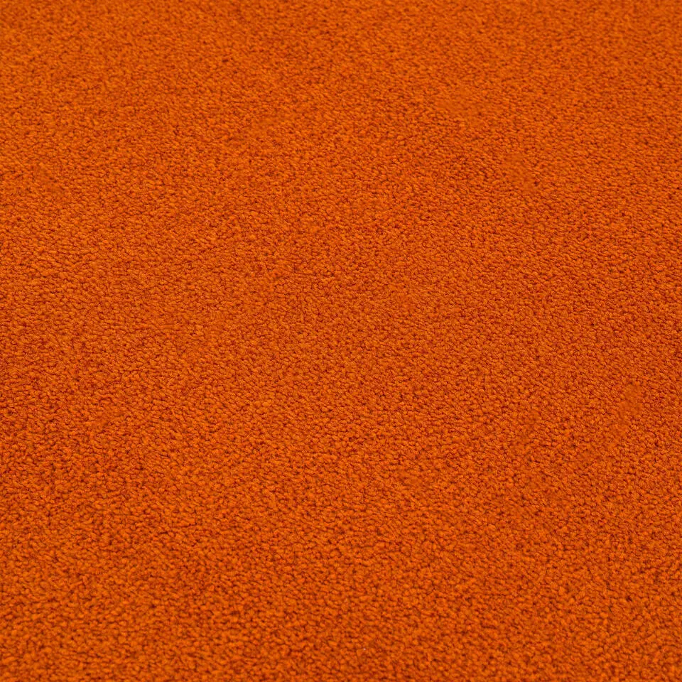 Uni Rond Effen Laagpolig Vloerkleed Modern Oranje - 120 CM ROND
