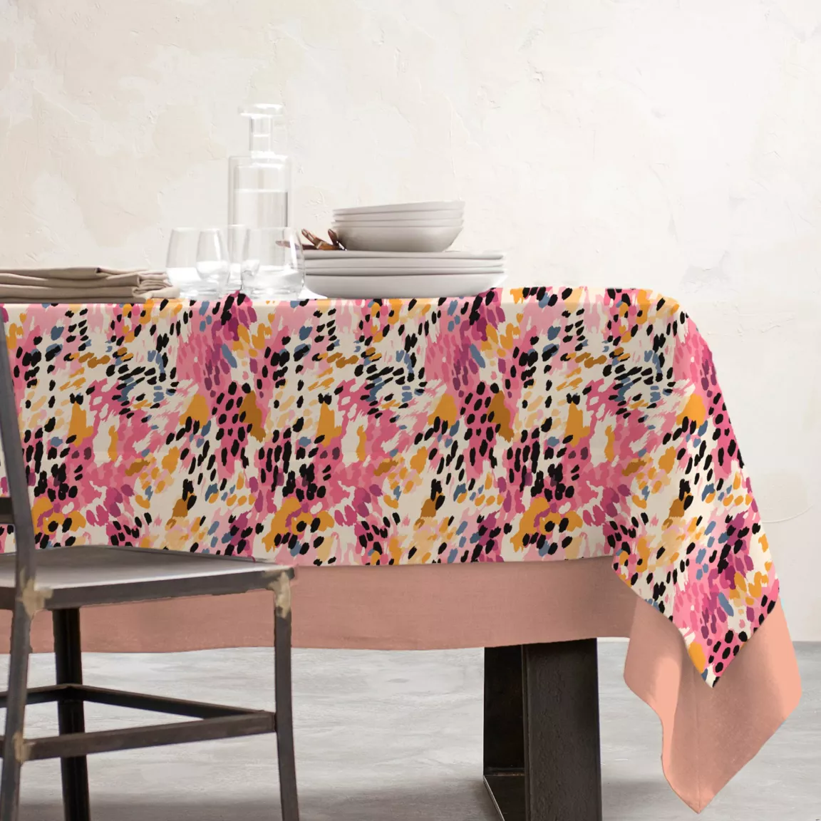Nappe rectangulaire coton enduit (150 x 250 cm) Mowgli Multicolore