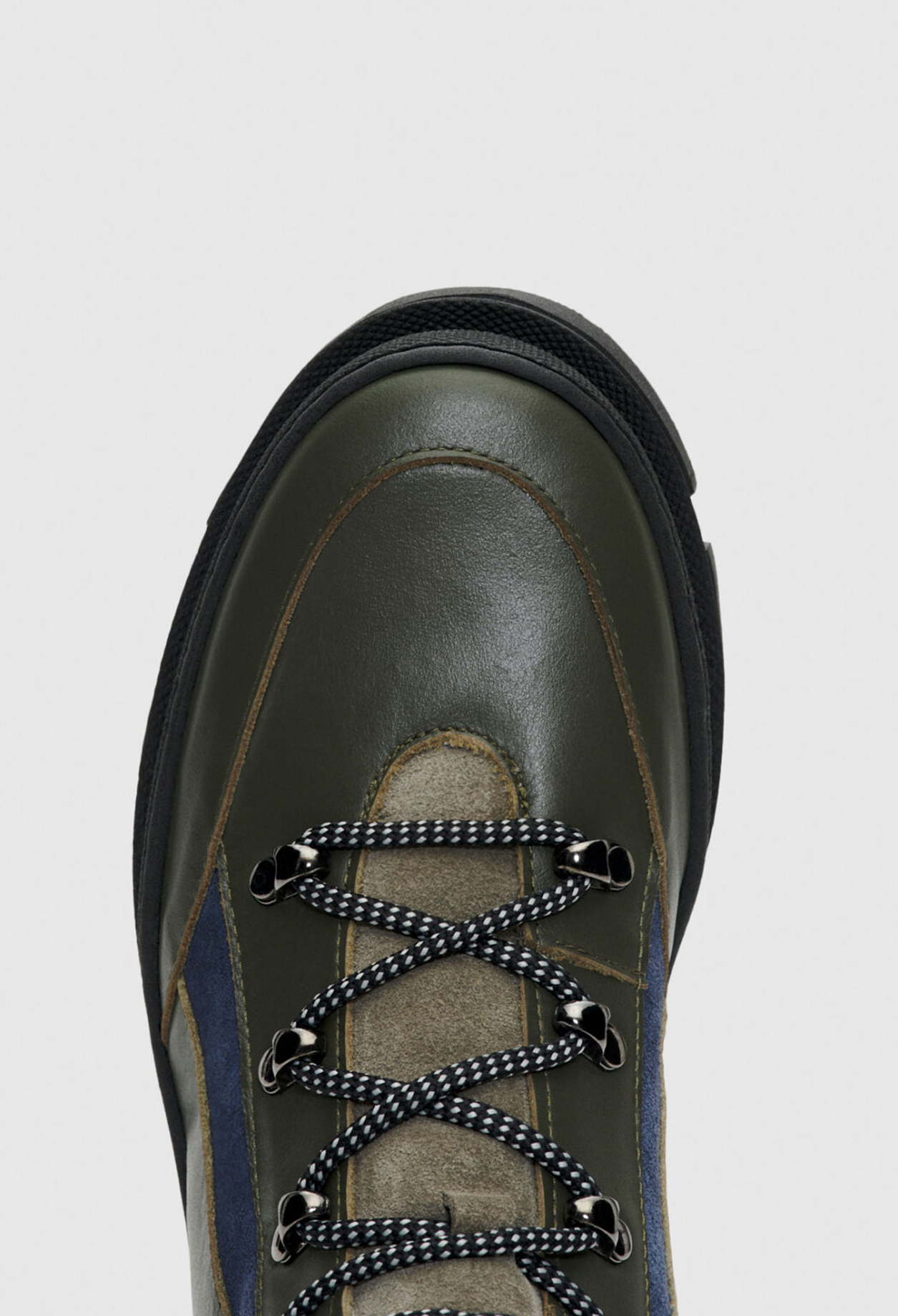 Bottines &agrave; lacets en cuir responsable
