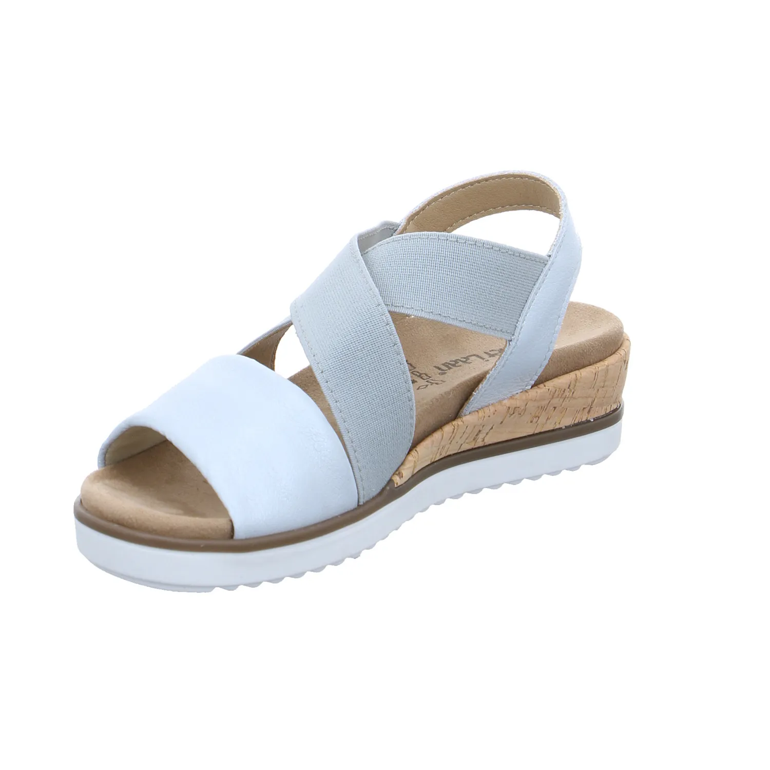 VAN DER LAAN Comfort-Sandalette Offwhite Leder