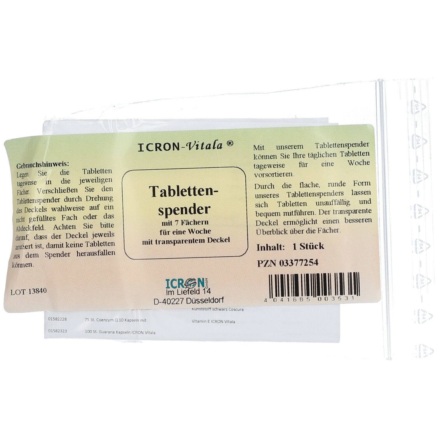 ICRON-Vital Tablettenspender mit 7-Fächer